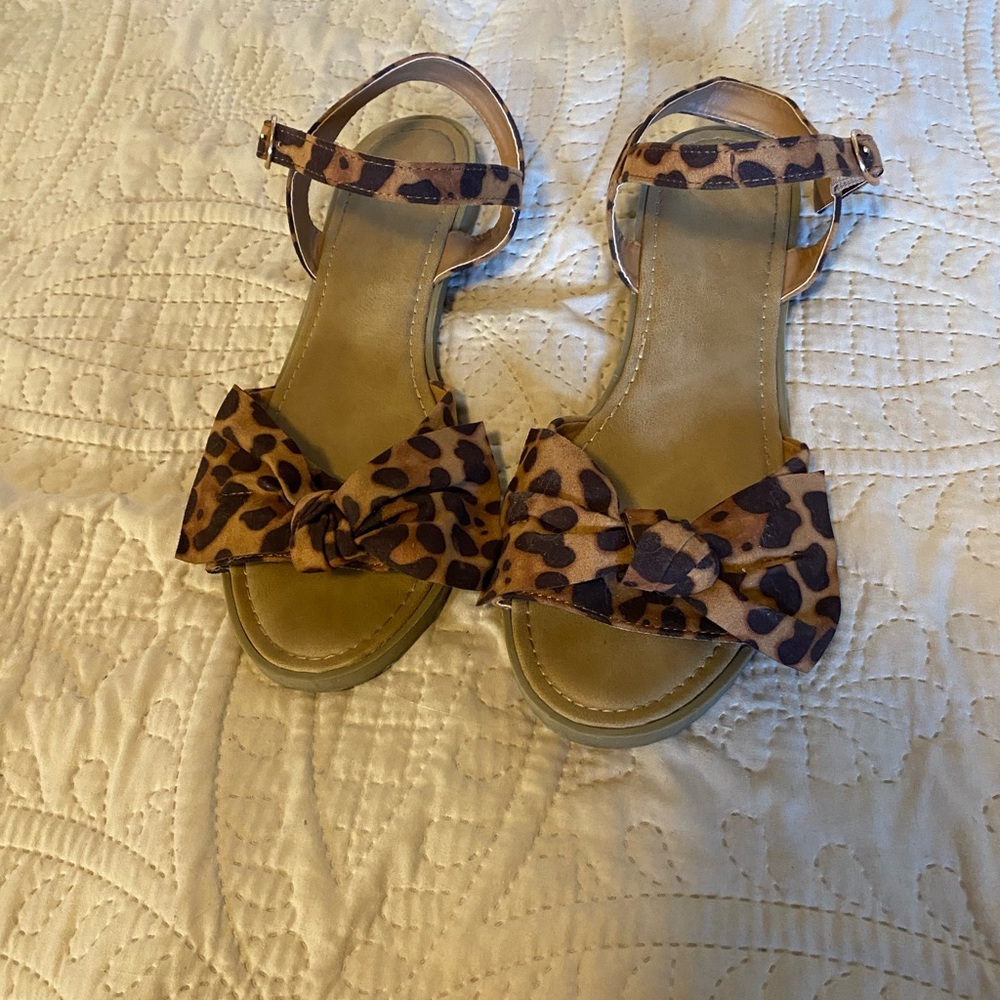 leopard sandal